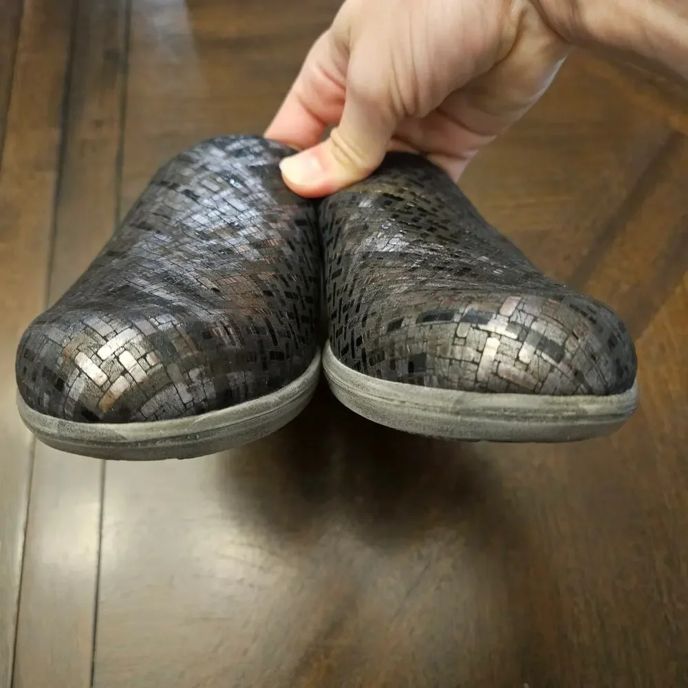 NAOT Lodos Slide Mule Women's Size 38/‎ US 7-7.5 Mixed Metallic Leather Slip On